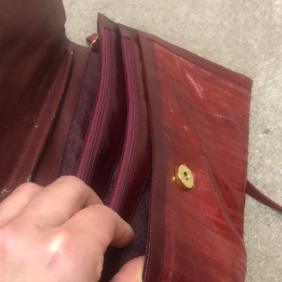 Sunco | Vintage Eel Skin Leather Purse - Picture 10 of 11